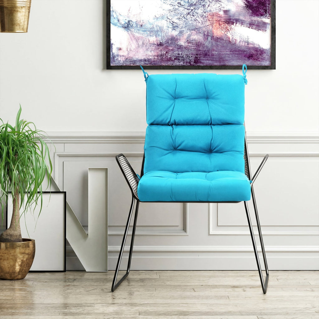 Set of 2 High Back Chair Cushion with Adjustable Height