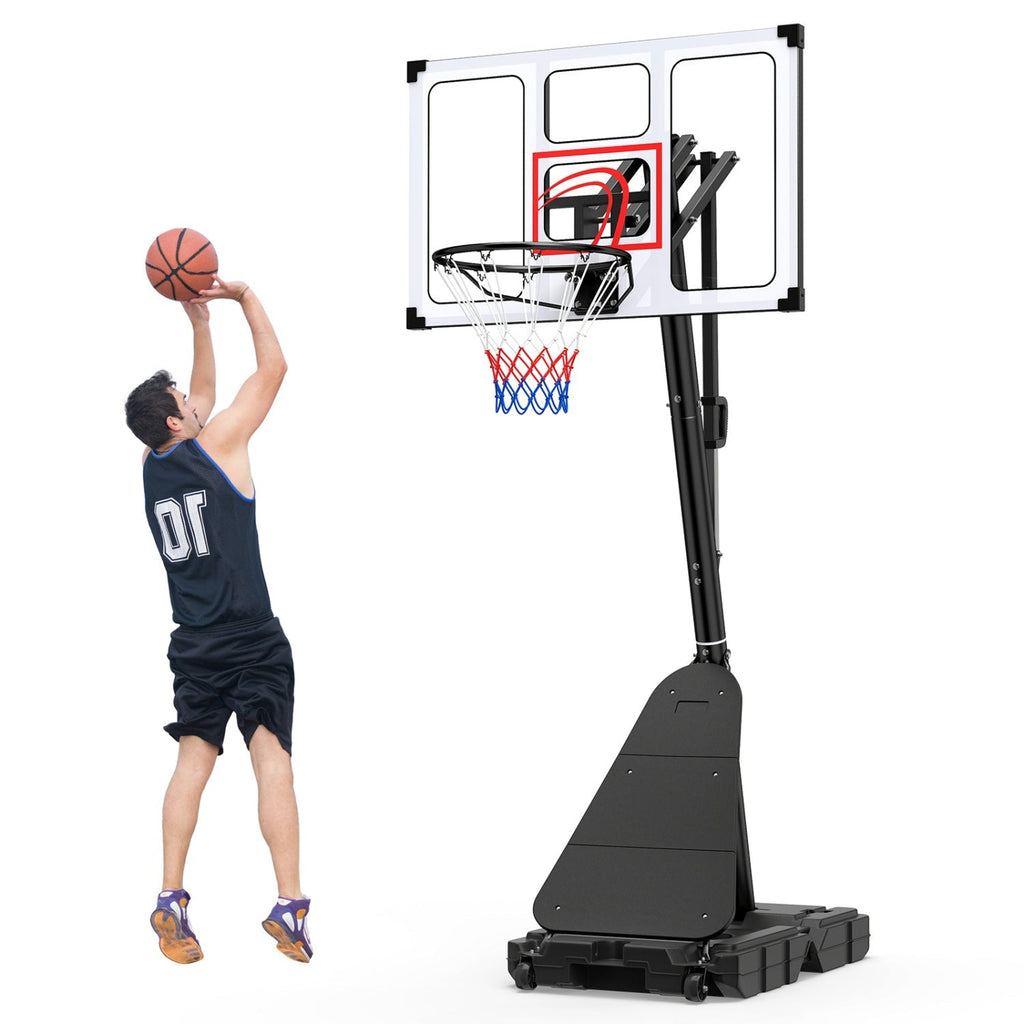 Portable Basketball Hoop Adjustable 4.9-10 Feet with Base