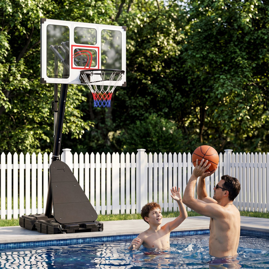 Portable Basketball Hoop Adjustable 4.9-10 Feet with Base