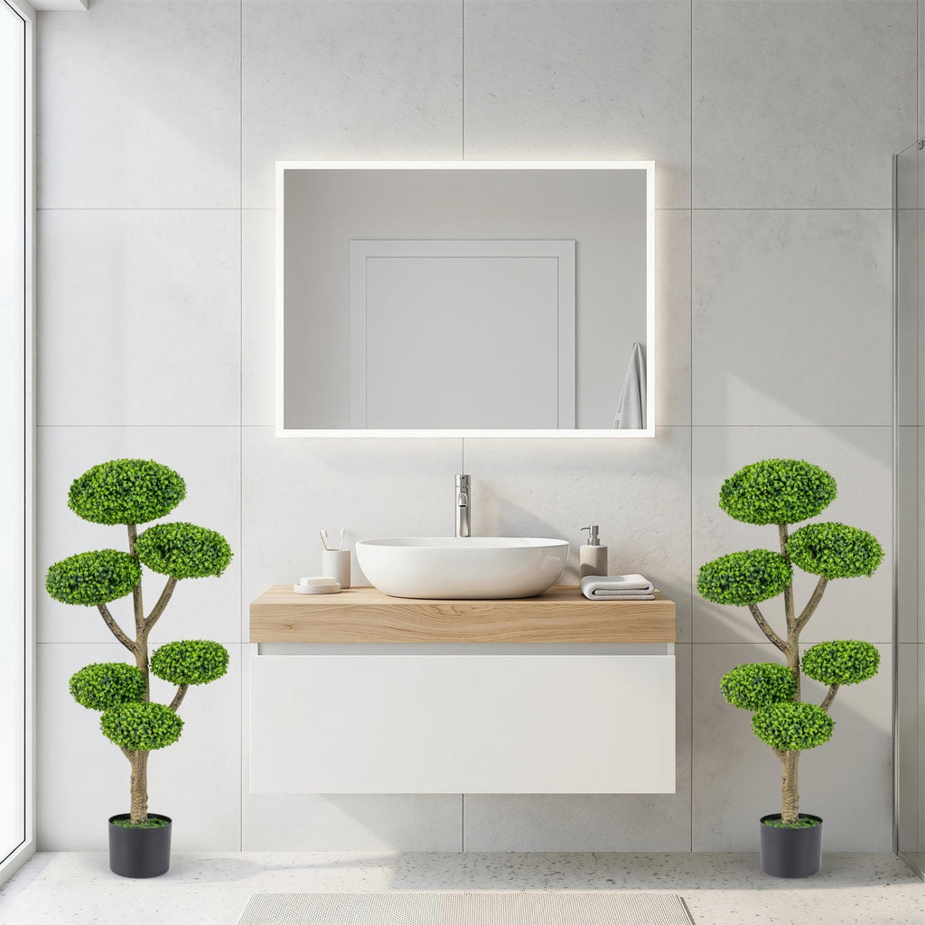 6-Ball Topiary Tree Set of 2 with Weighted Base