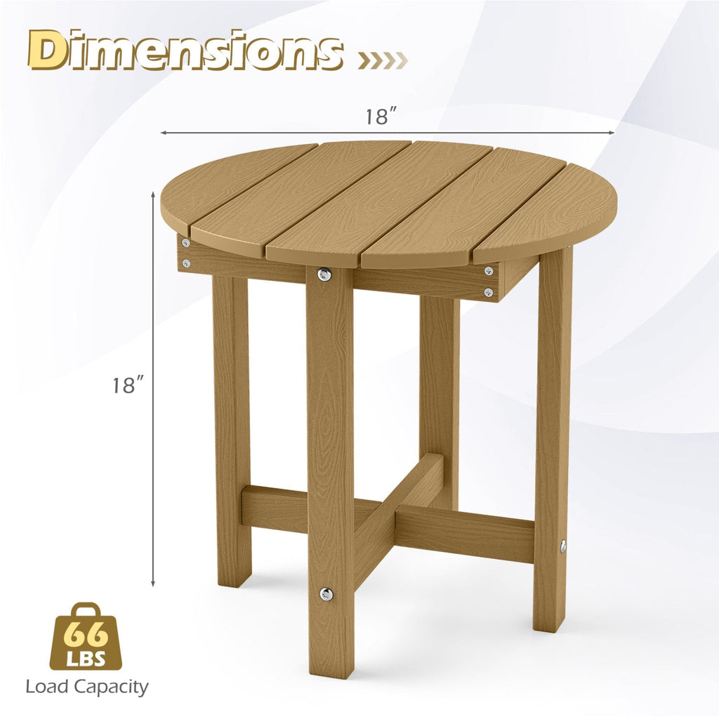 Adirondack Side Table 18x18 Weather-Resistant HIPS