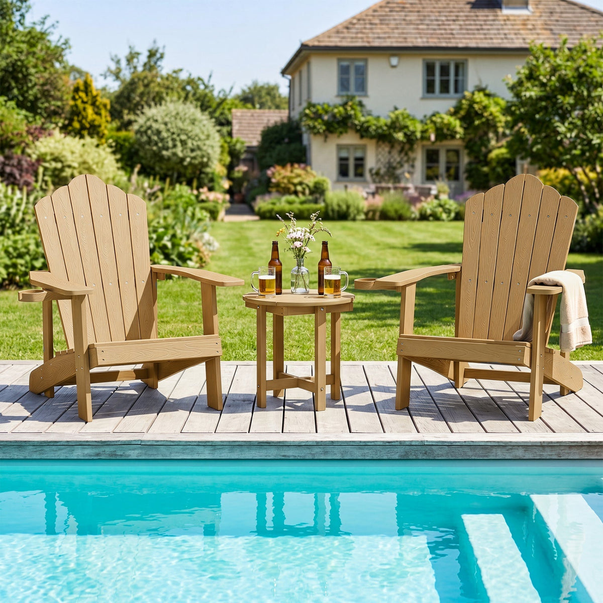 Adirondack Side Table 18x18 Weather-Resistant HIPS