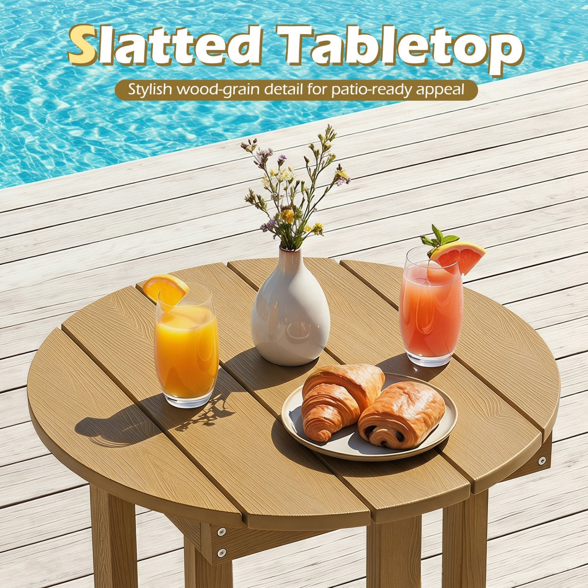 Adirondack Side Table 18x18 Weather-Resistant HIPS