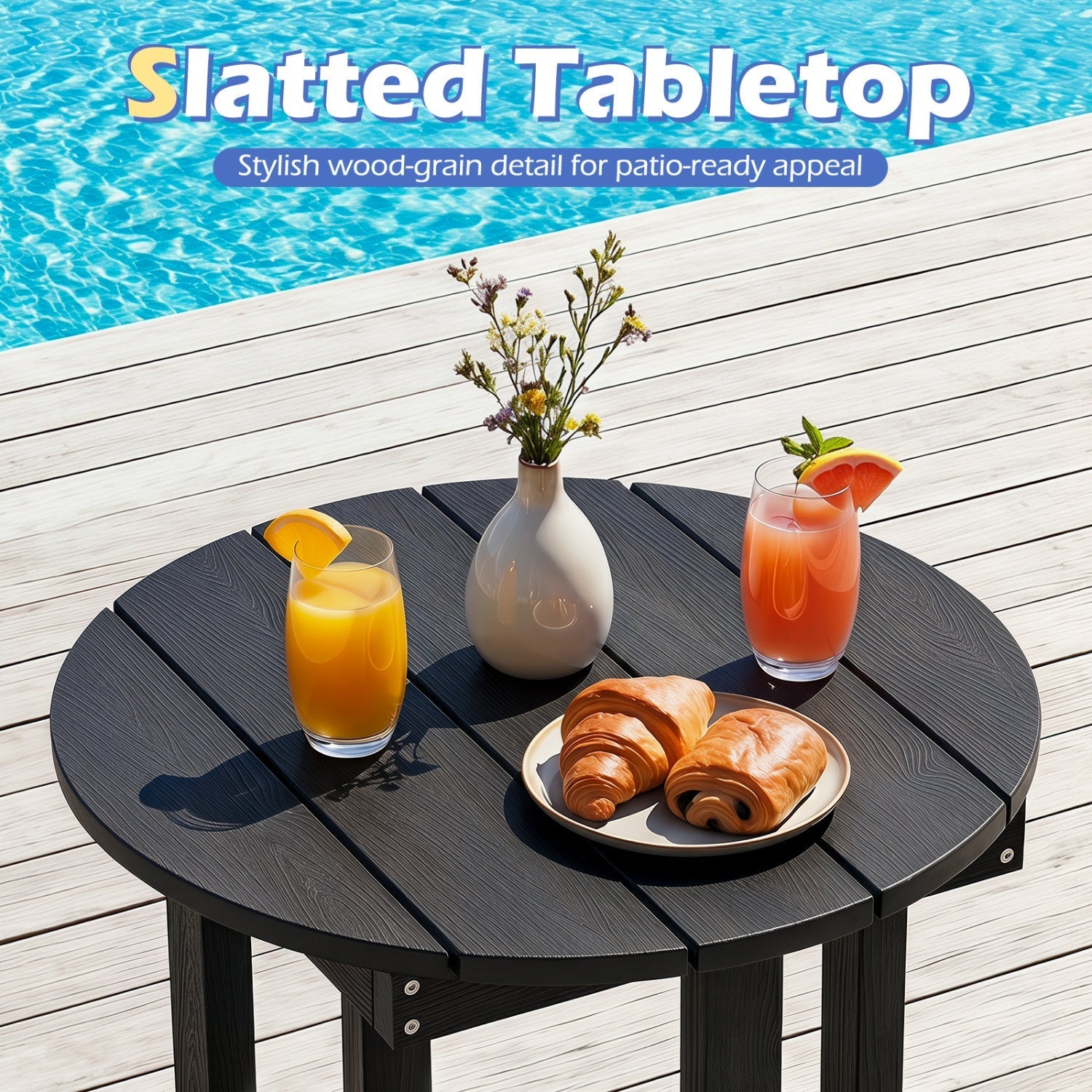 Adirondack Side Table 18x18 Weather-Resistant HIPS