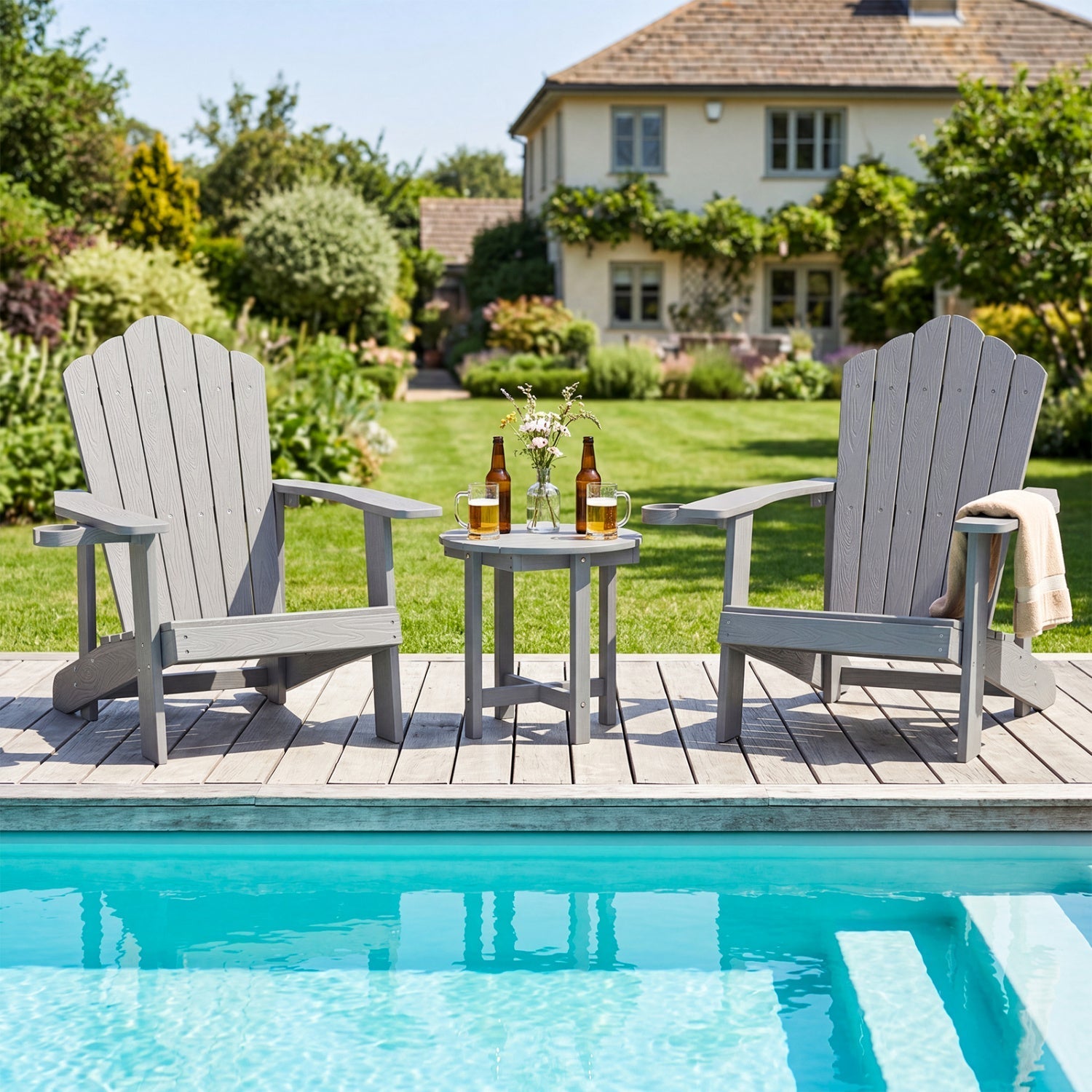 Adirondack Side Table 18x18 Weather-Resistant HIPS
