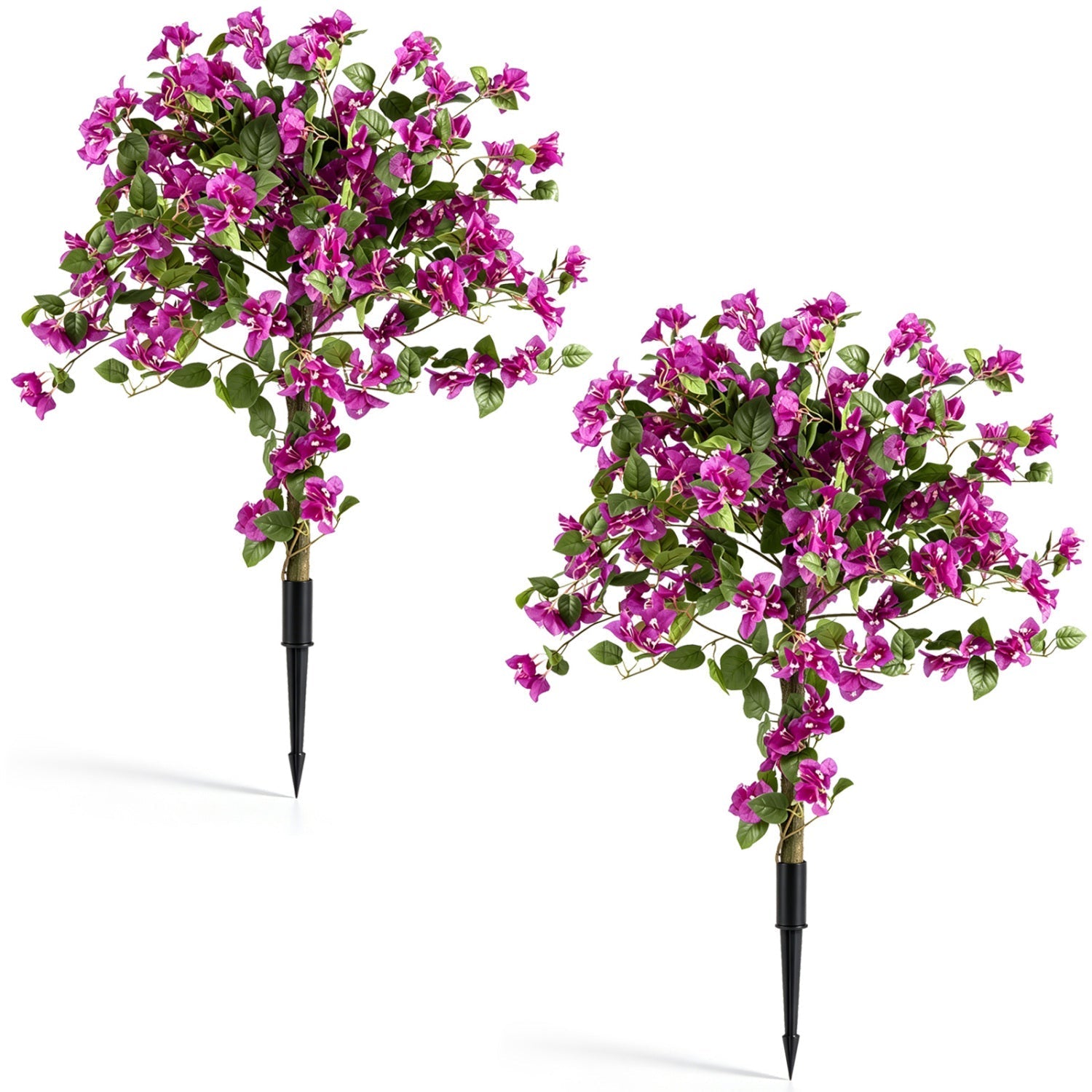 Artificial Bougainvillea Trees with Ground Spike, 43.5" (2-Pack)