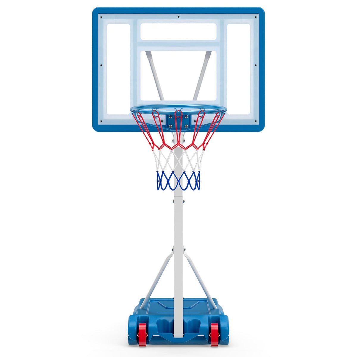 Adjustable Pool Basketball Hoop with Shatterproof Backboard