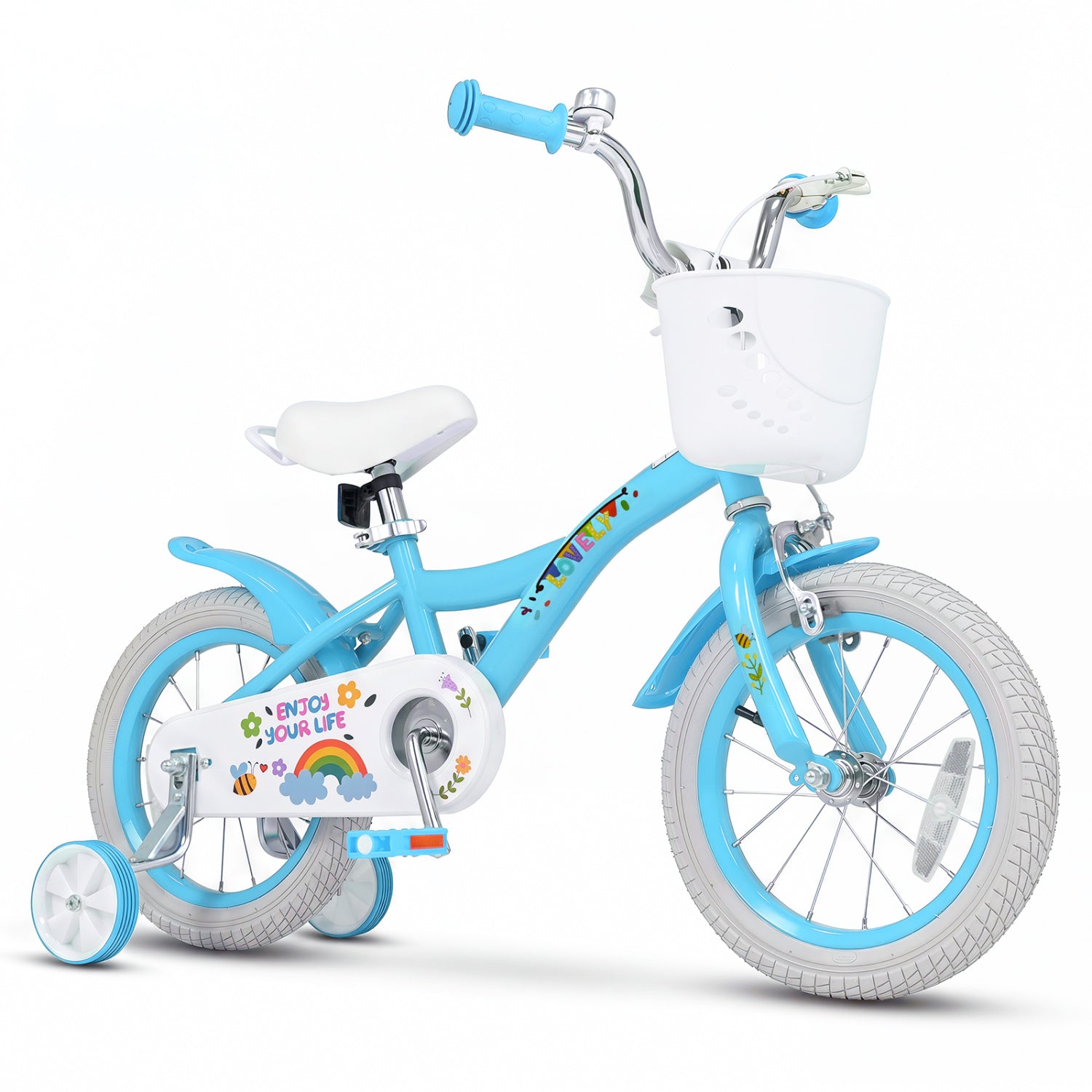 Girls Bike 12-18 Inch with Training Wheels and Basket