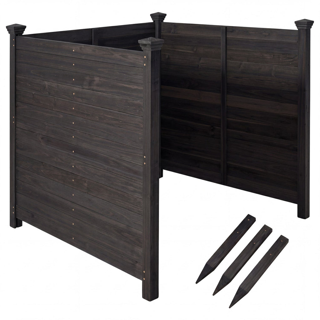 3-Panel Outdoor Privacy Fence for AC Units & Equipment