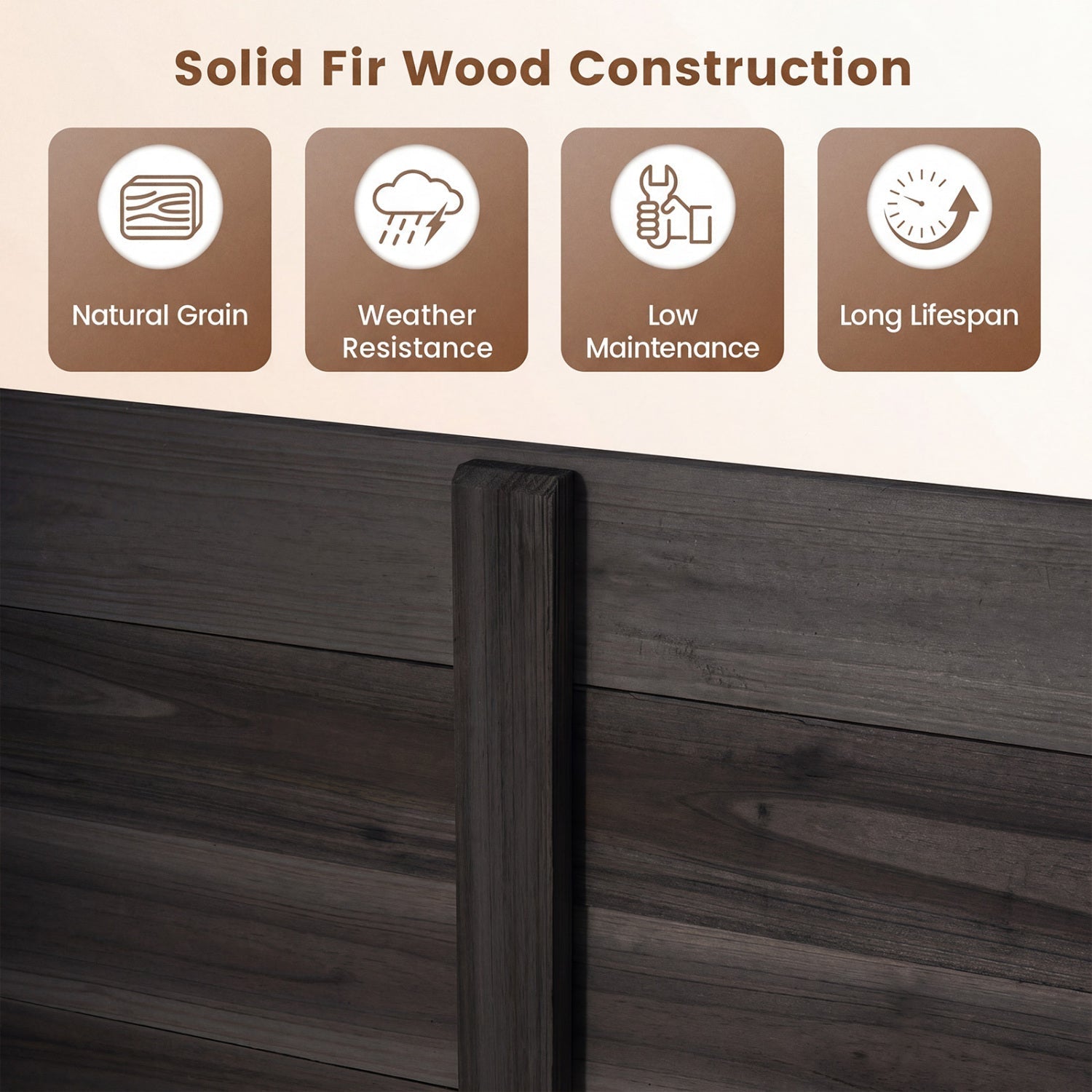 3-Panel Outdoor Privacy Fence for AC Units & Equipment