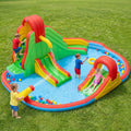 Inflatable Water Park with 3 Slides and Splash Pool