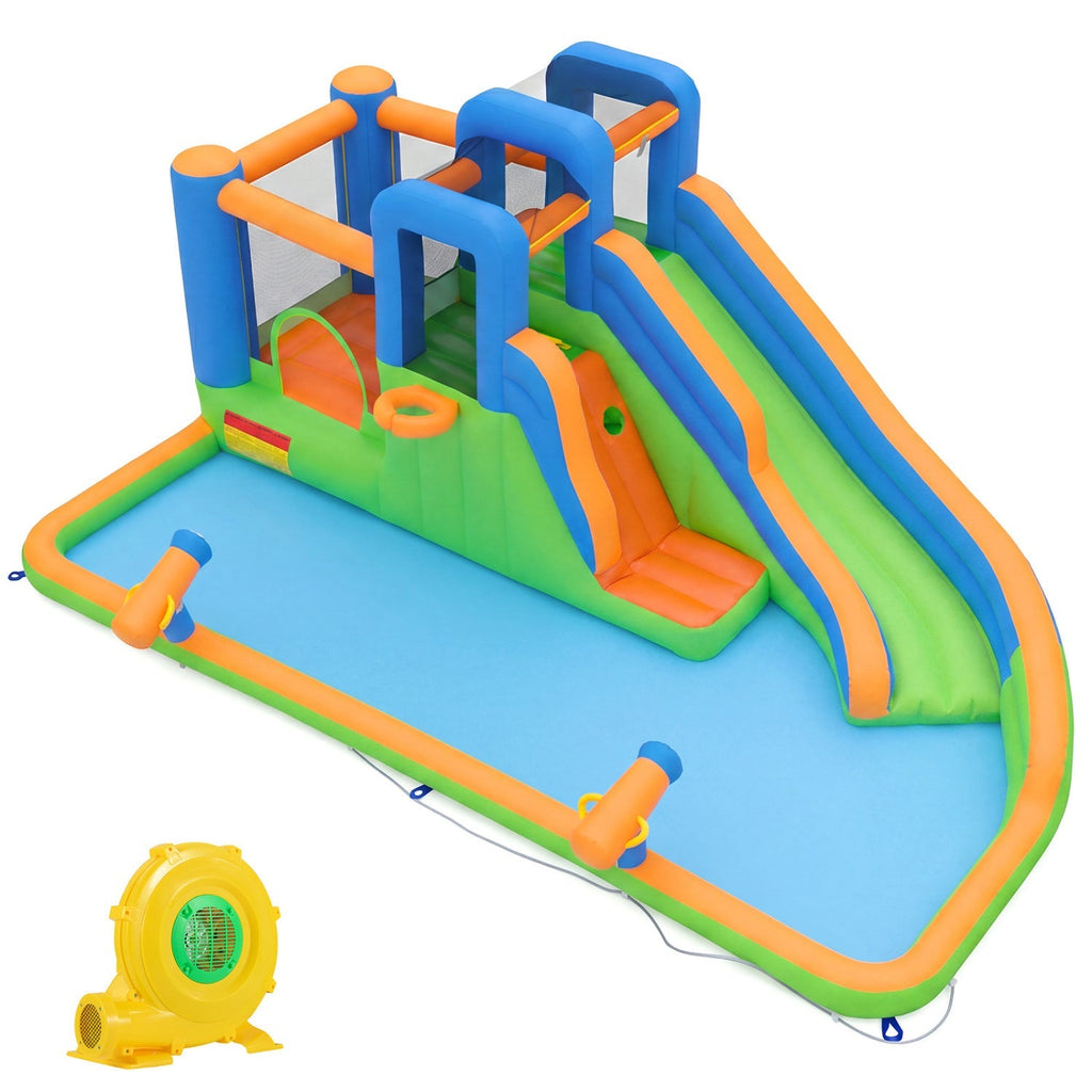 Inflatable Water Slide Park with 780W Blower and Splash Pool