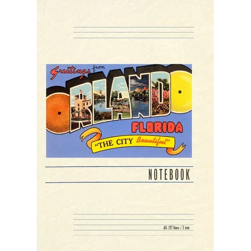 Vintage Lined Notebook Greetings from Orlando, Florida - Paperback