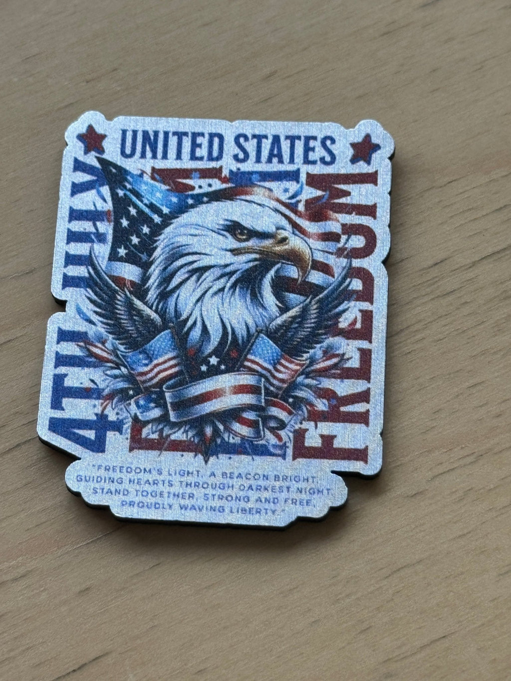 US 4th July - Eagle - Freedom UV Printed Hat Patch