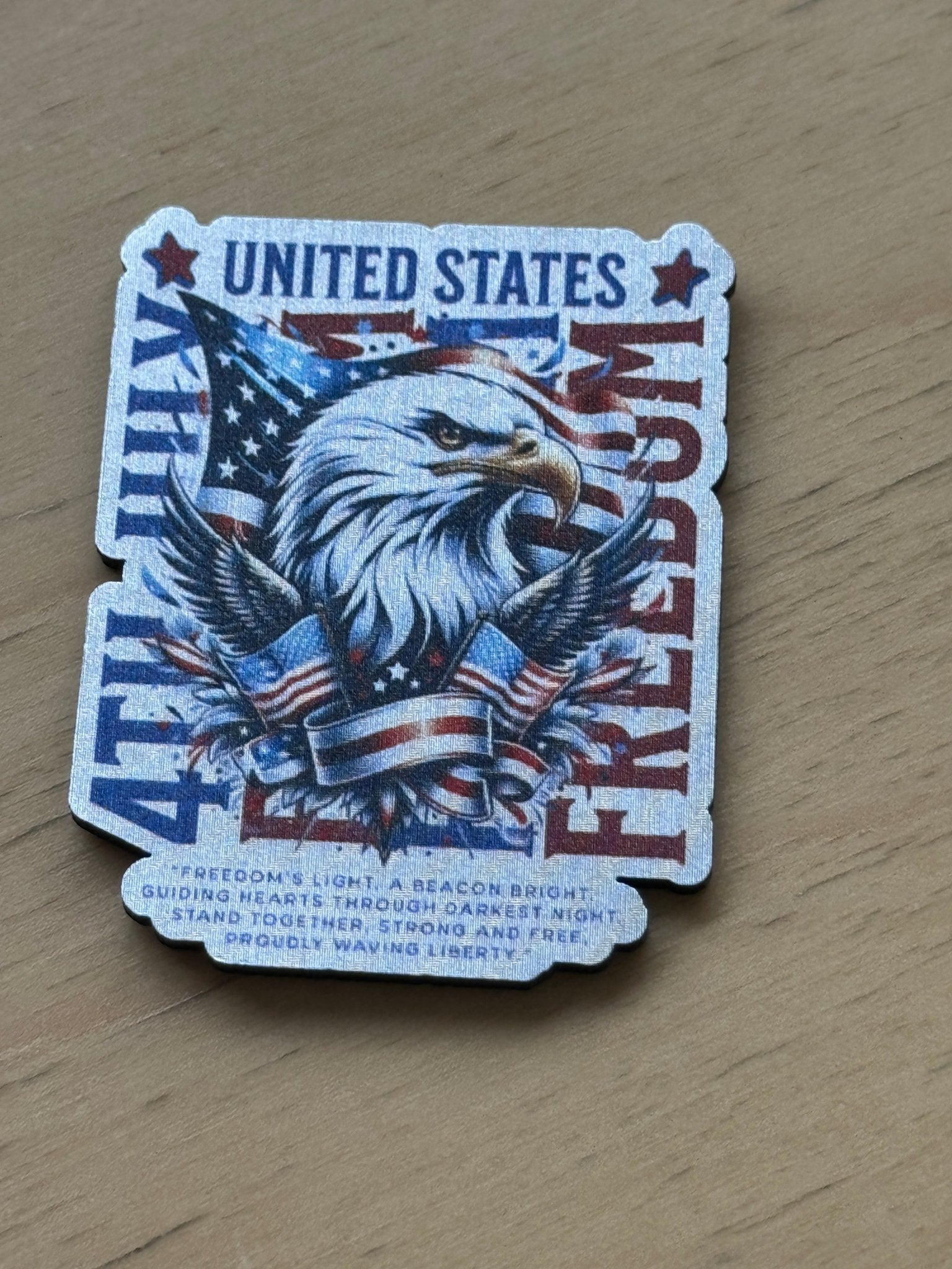 US 4th July - Eagle - Freedom UV Printed Hat Patch