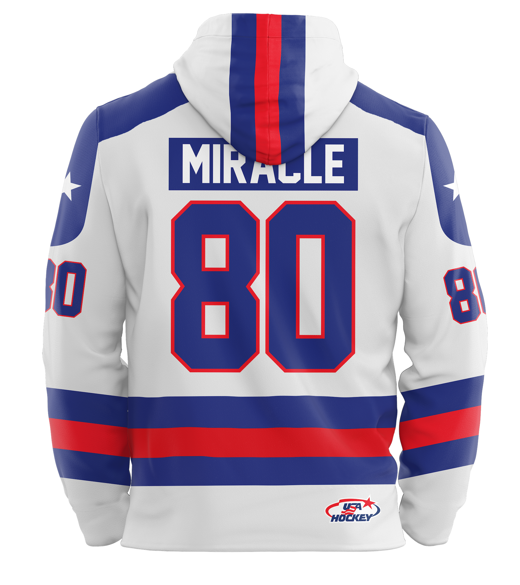 USA Hockey Miracle on Ice 1980 Authentic White Adult Hoodie