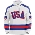 USA Hockey Miracle on Ice 1980 Authentic White Adult Hoodie