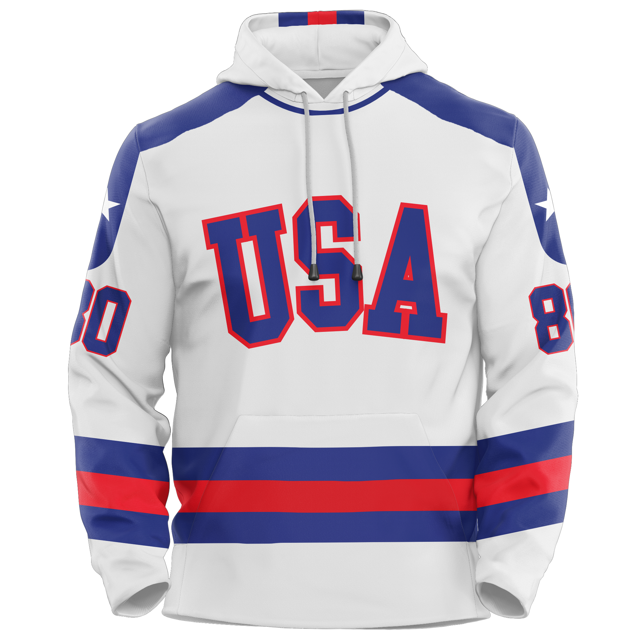 USA Hockey Miracle on Ice 1980 Authentic White Adult Hoodie