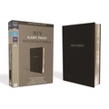 NIV, Reference Bible, Giant Print, Leather-Look, Black, Red Letter Edition, Comfort Print - Imitation Leather