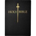 KJV Sword Bible, Large Print, Black Bonded Leather, Thumb Index: (Red Letter, 1611 Version) - Leather