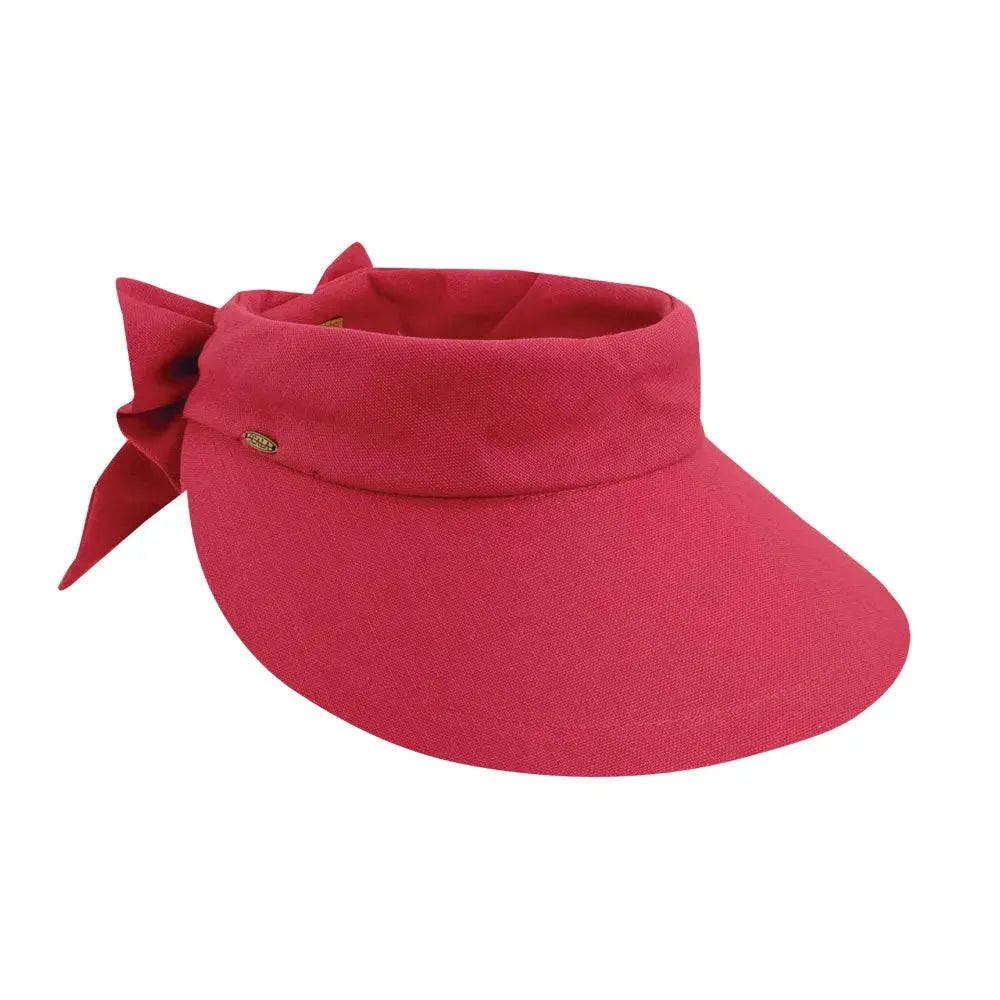 Scala Cotton Bow Visor - Womens Visor