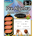 Pre Algebra Workbook 6th and 7th Grade: Pre Algebra Workbook Grade 6-7, Order of Operations, Equations One-Side Solving Inequalities and Equations - Paperback