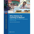 What Matters for Learning in Malawi?: Evidence from the Malawi Longitudinal School Survey - Paperback