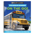 Brain Games - Sticker by Number: On the Go (Easy - Square Stickers): Create Beautiful Art with Easy to Use Sticker Fun! - Spiral