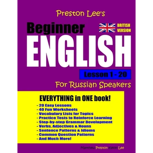 Preston Lee's Beginner English Lesson 1 - 20 For Russian Speakers (British) - Paperback