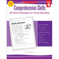 Comprehension Skills: 40 Short Passages for Close Reading: Grade 4 - Paperback