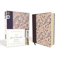 NIV, Journal the Word Bible, Cloth Over Board, Pink Floral, Red Letter Edition, Comfort Print: Reflect, Take Notes, or Create Art Next to Your Favorit - Hardcover
