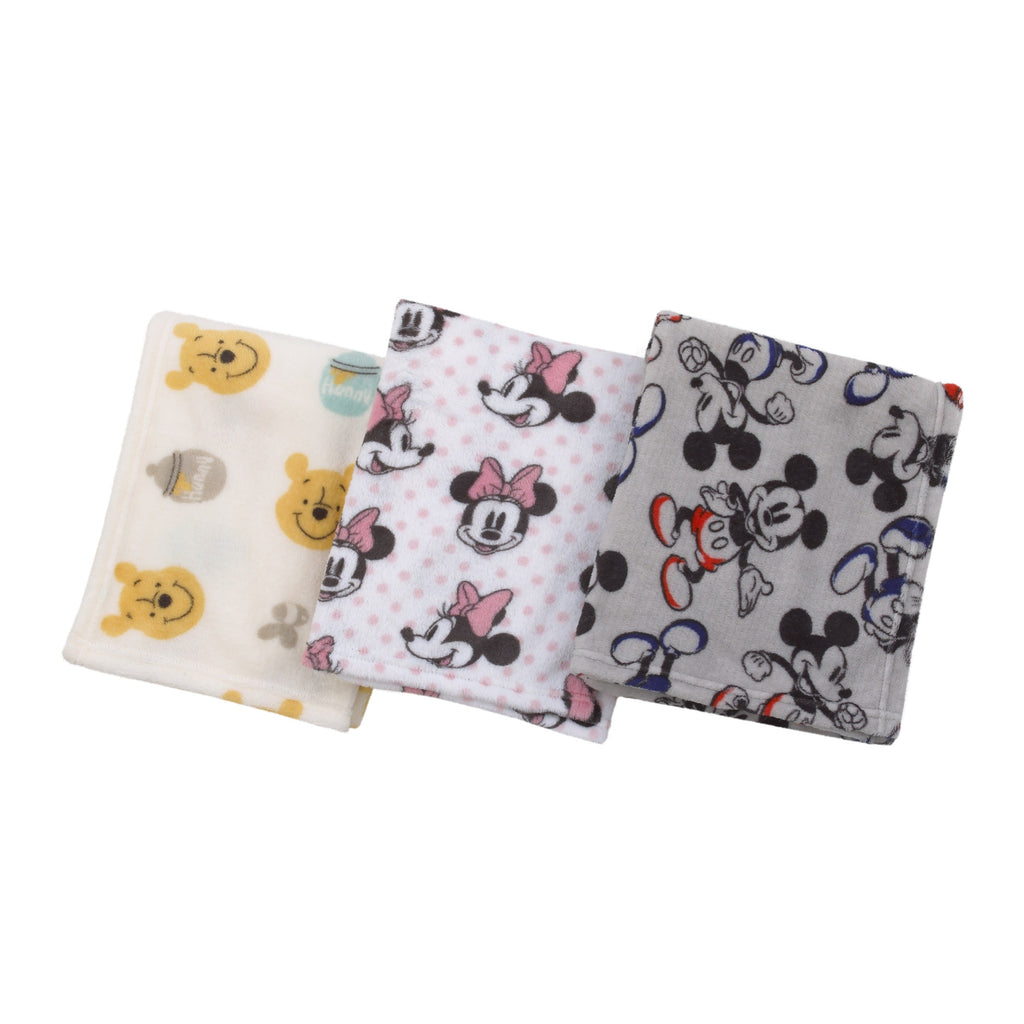 Disney Minnie Mouse - Pink, White and Black Super Soft Plush Baby Blanket