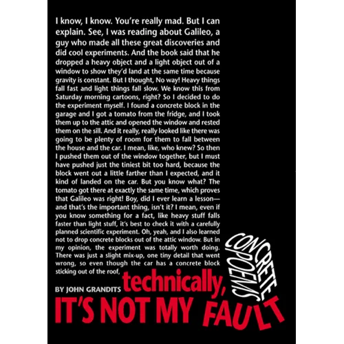 Technically, It's Not My Fault: Concrete Poems - Paperback