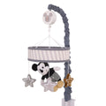Mickey Mouse Love Mickey Gray, Black, and Tan Plush Mickey Mouse and Stars Musical Mobile