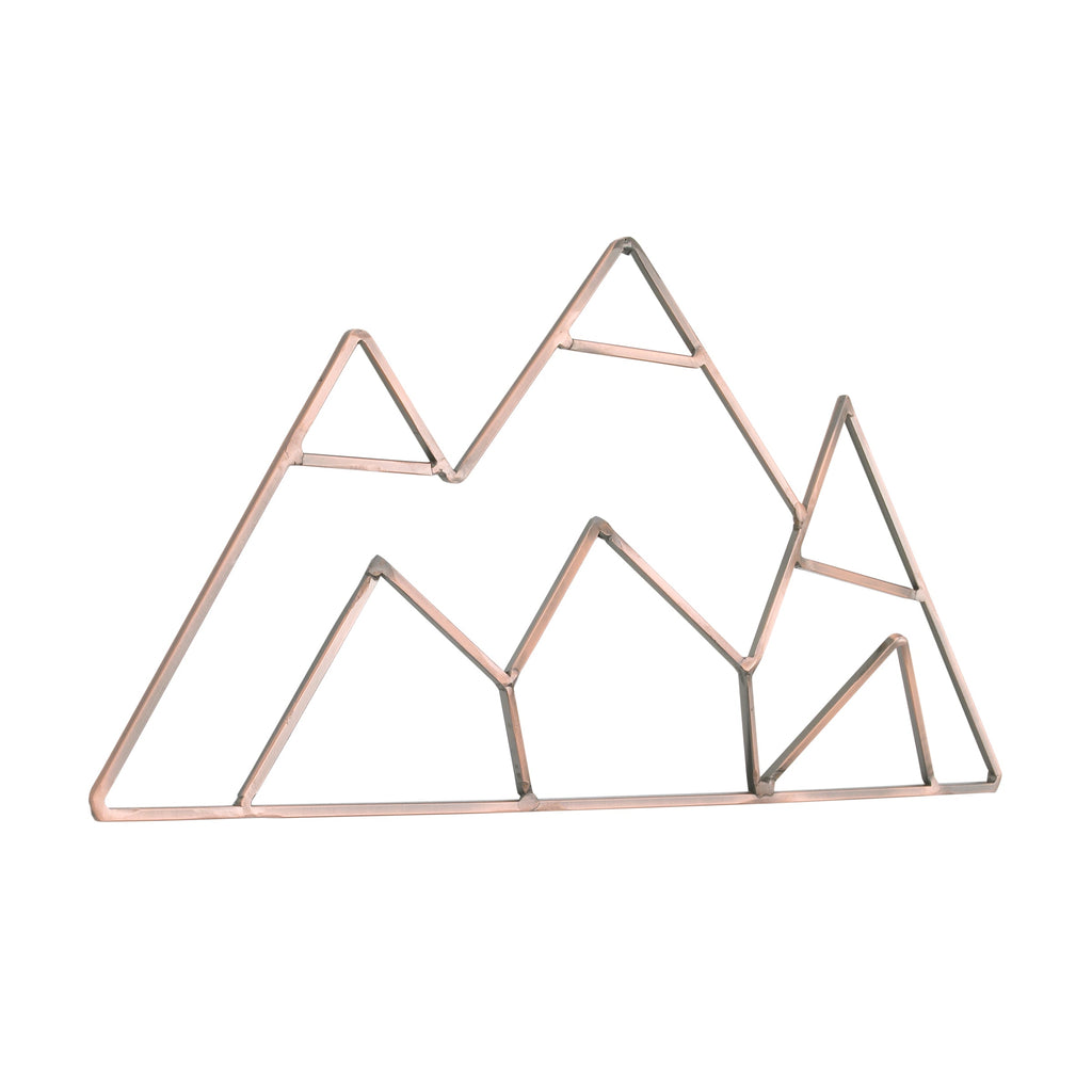 Mountain Shaped Wire Nursery Wall Decor, Copper Finish