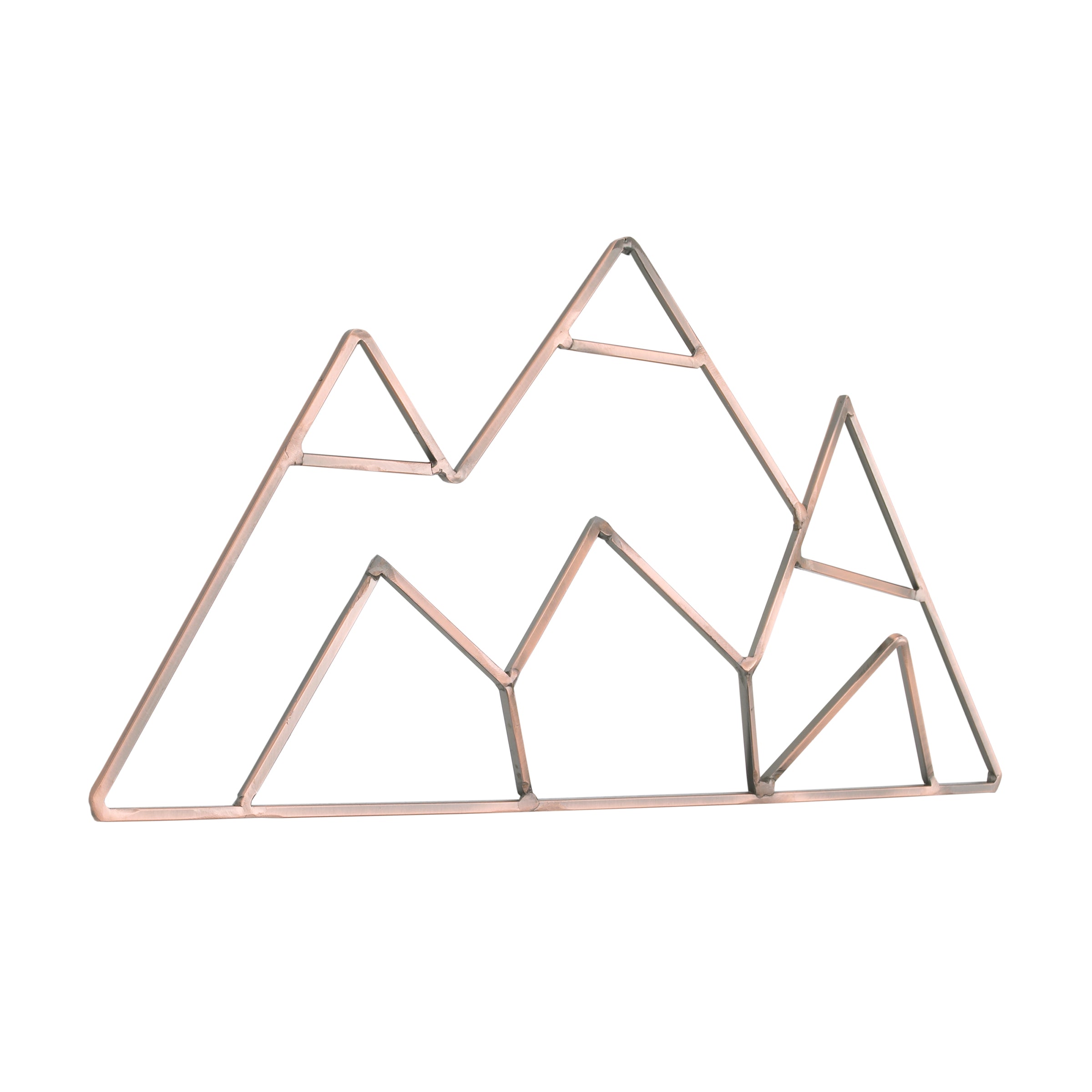 Mountain Shaped Wire Nursery Wall Decor, Copper Finish