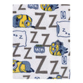 Lazy Minions Club Gray, Blue, Yellow, and White Super Soft Toddler Blanket