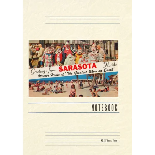 Vintage Lined Notebook Greetings from Sarasota, Florida - Paperback