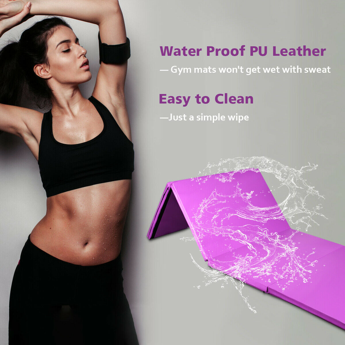 4 Feet x 10 Feet x 2 Inch Folding Gymnastics Tumbling Gym Mat