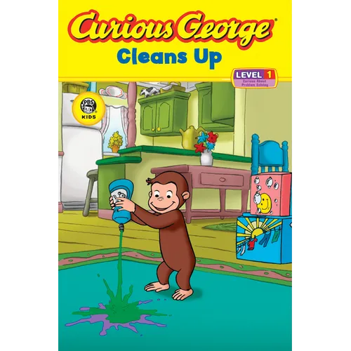 Curious George Cleans Up - Paperback