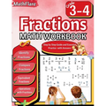 Fractions Math Workbook 3rd and 4th Grade: Fractions Workbook Grade 3-4, Identify, Compare, Add, Subtract, Multiply and Divide Fractions, Equivalent F - Paperback