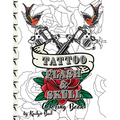 Tattoo Flash and Skull Coloring Book - Paperback