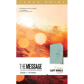 The Message Deluxe Gift Bible, Large Print (Leather-Look, Teal): The Bible in Contemporary Language - Imitation Leather