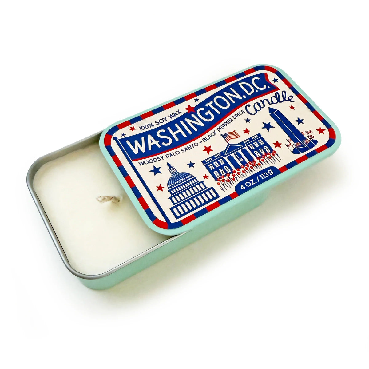 Washington, DC Sardine Tin Soy Candle