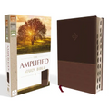 Amplified Study Bible, Imitation Leather, Brown, Indexed - Imitation Leather