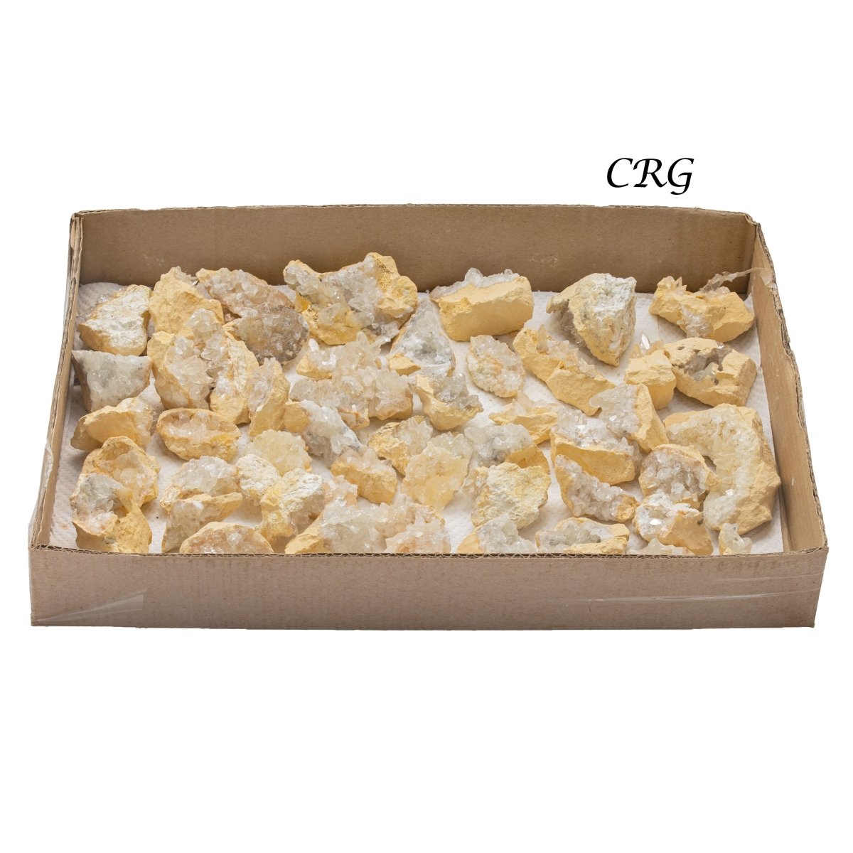 White Calcite on Matrix Rough Rock Large Flat (1 Flat) Size 20 to 50 mm Bulk Wholesale Lot Crystal Minerals