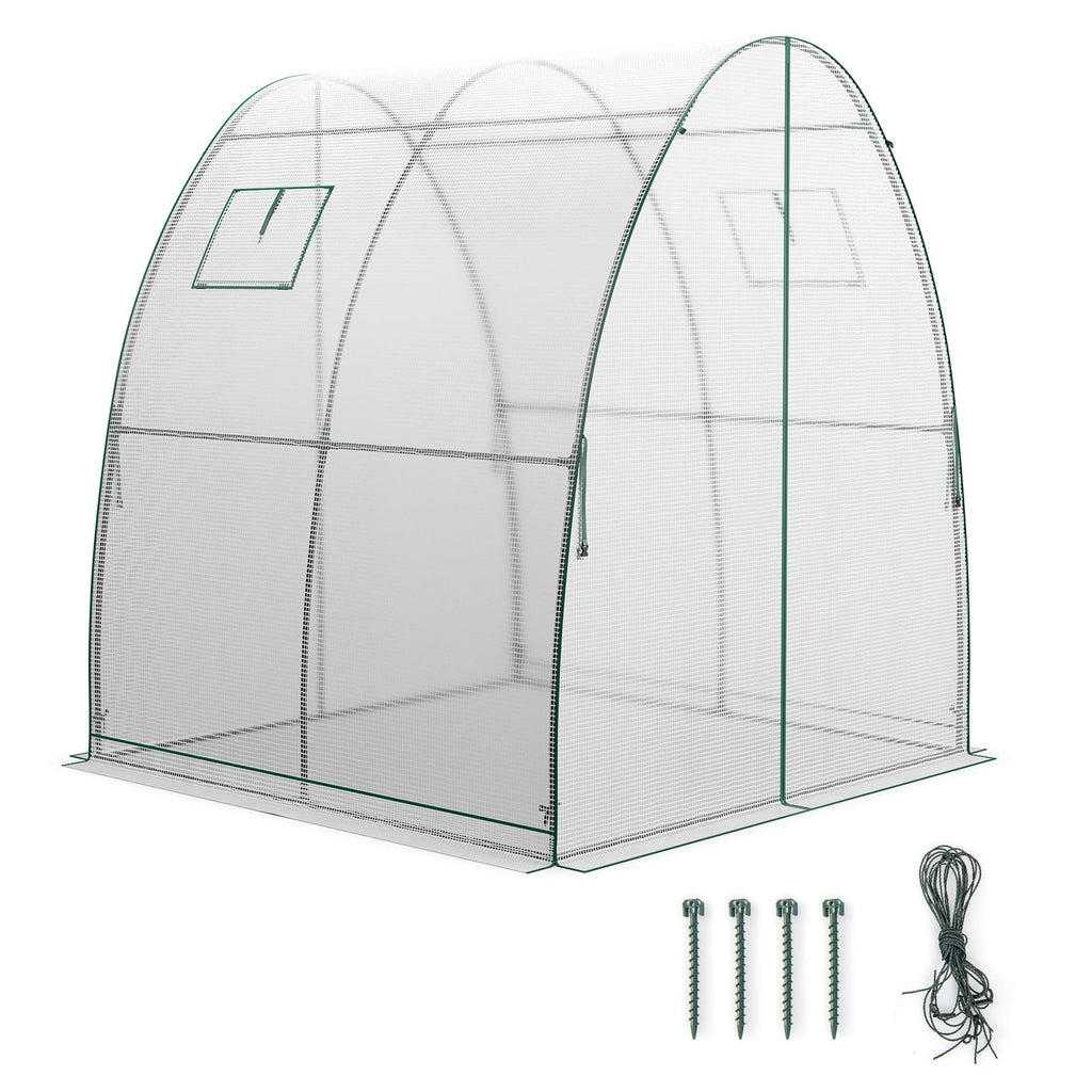 6 x 6 x 6.6 FT Outdoor Wall-in Tunnel Greenhouse