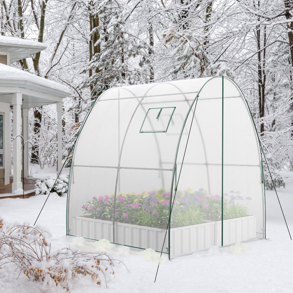 6 x 6 x 6.6 FT Outdoor Wall-in Tunnel Greenhouse