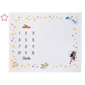 Wonder Woman White and Gold Star-Tiara, Lasso of Truth, and the Invisible Jet Milestone Baby Blanket