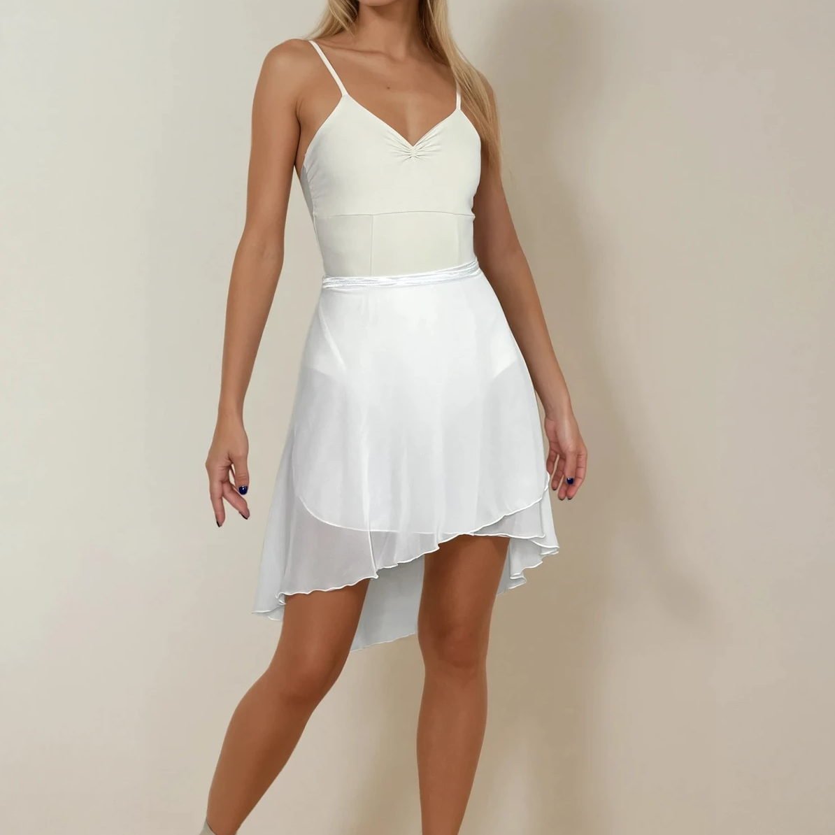 White Chiffon Ballet Wrap Skirt - Contemporary